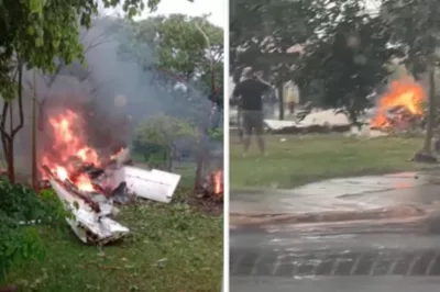 Cinco pessoas morrem em queda de avião no interior de São Paulo