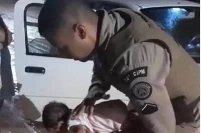 Recém-nascido engasgado é salvo por policiais militares em Juazeiro