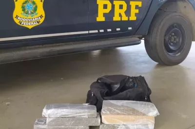 PRF realiza apreensão de 6 kg de maconha em ônibus na BR 116