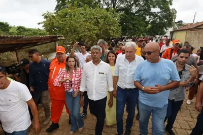 Em meio à folia, Jerônimo visita áreas atingidas pelas chuvas em Medeiros Neto