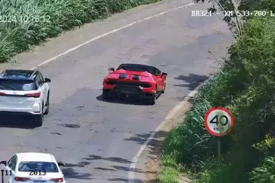 Lamborghini é interceptada pela PRF após passar em 2 praças de pedágio na BR 324 sem pagar a tarifa