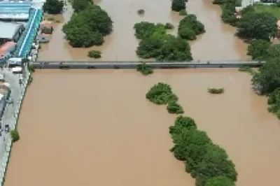 Cidade do Litoral Norte registra 21 famílias desabrigadas após nível de rio subir