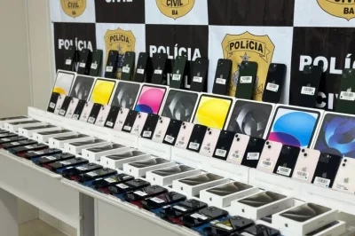 Celulares e mais de 30 aparelhos eletrônicos são apreendidos