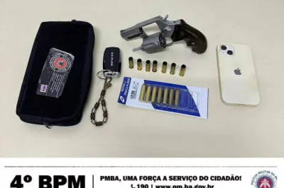 Alagoinhas: Policiais do 4° BPM prendem homem suspeito de efetuar disparos de arma de fogo em via pública