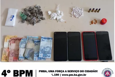 Alagoinhas: Policiais militares prendem três suspeitos de tráfico de drogas na Central de Abastecimento