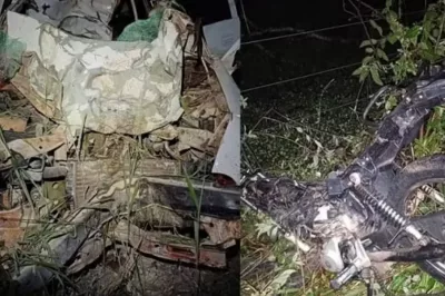 Vereador e outras duas pessoas morrem em grave acidente entre carro e moto