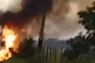 Ambulância de Laje pega fogo em trecho da BA-540
