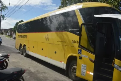 Bandidos atacam ônibus interestadual na BR-101, próximo a Alagoinhas