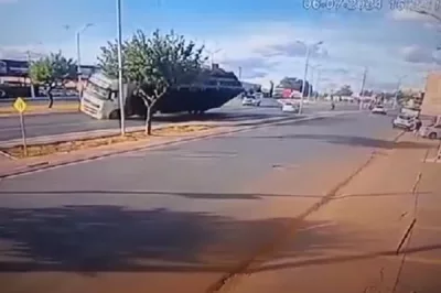 Caminhão que transportava bois tomba em rodovia de cidade baiana