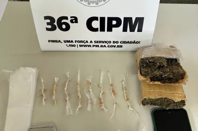 Suspeito de tráfico de drogas é preso pela PM em Dias D’Avila