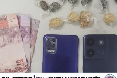 Policiais do Quarto Batalhão apreendem drogas durante patrulhamento no centro de Alagoinhas