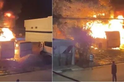 Incêndio em pátio destrói dois ônibus da prefeitura de Arataca