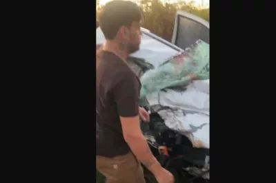 Thiago Aquino presta socorro a idoso após acidente na BR-101