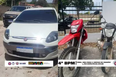 Polícia Militar recupera carro e duas motos em operações em Alagoinhas
