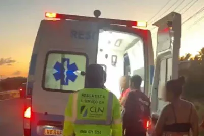 Estudante fica ferido após cair de ônibus escolar em movimento na Linha Verde