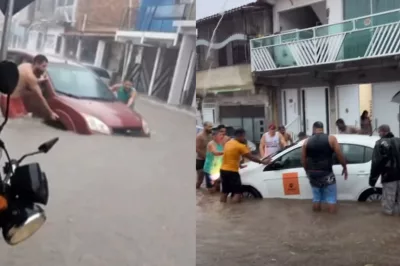 Moradores de Pojuca ficam ilhados após fortes chuvas