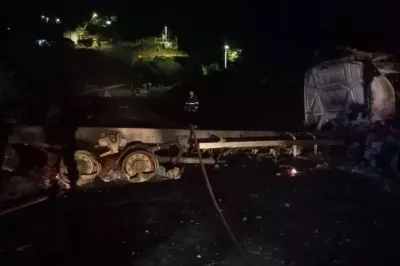 Caminhão-tanque pega fogo e deixa uma vítima em Vitória da Conquista