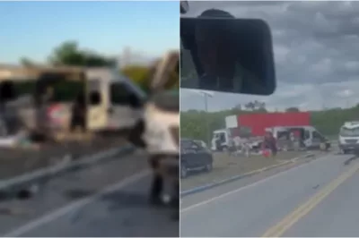 Colisão entre van e caminhão deixa seis mortos e nove feridos na Bahia