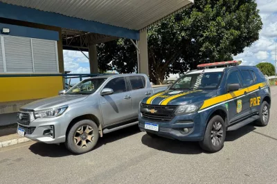 Hilux é apreendida na BR 101 com todos os elementos identificadores adulterados