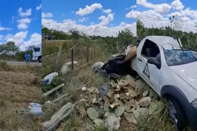 Motorista morre em capotamento na BR-324 após tentar evitar colisão com carreta