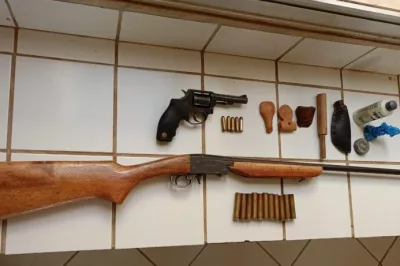 Cippa Lençóis captura quarteto e apreende armas, munições e rede de pesca em Xique-Xique