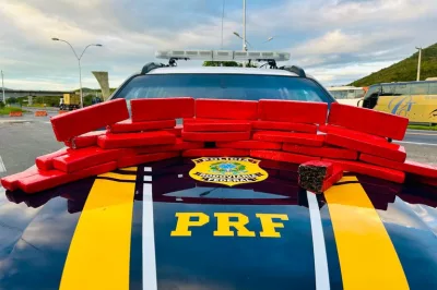 Maconha no bagageiro: PRF intercepta passageiro com 25 kg da droga em ônibus de turismo