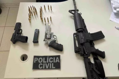 Armas de fogo são apreendidas durante cumprimento de mandado em Buritirama