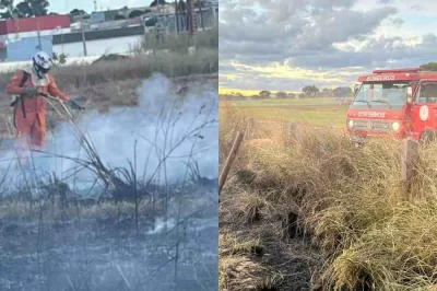 Bombeiros combatem incêndios em vegetação Luís Eduardo Magalhães
