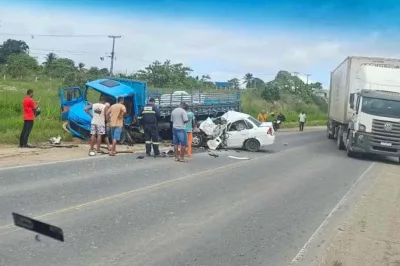 Homem morre em colisão frontal na BR-101, em Alagoinhas