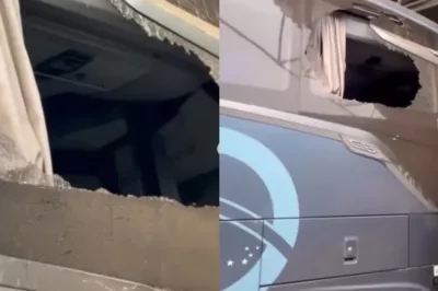 Ônibus é alvejado por criminosos próximo a Belmonte, na Bahia