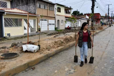 Alagoinhas: Prefeitura realiza plantio de mudas na rua 14 de Janeiro