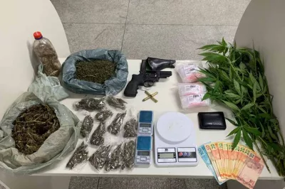 PM apreende arma e drogas durante operação em Jaguarari