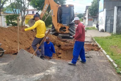 Seman realiza serviços de drenagem no Teresópolis, Jardim Petrolar e Parque Alagoinhas