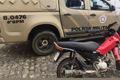 Motocicleta é recuperada pela PM em Alagoinhas