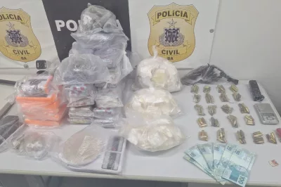 Polícia Civil e Militar apreendem drogas, armas e celulares na zona rural de Cansanção
