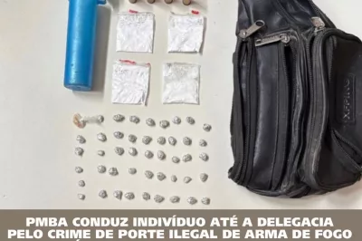 Polícia Militar apreende arma e drogas na localidade do Cruzeiro dos Montes, em Alagoinhas
