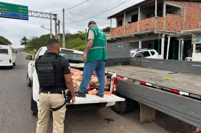 Polícia prende dois homens por abate clandestino e apreende 400 kg de carne imprópria em São Sebastião do Passé