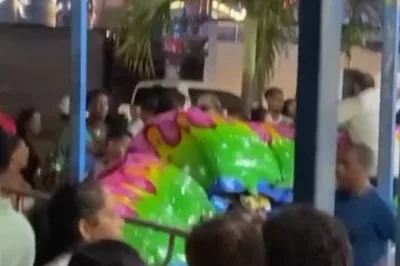 Brinquedo de parque de diversões vira e assusta frequentadores em Alagoinhas