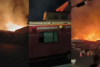 Incêndio destrói carpintaria e marcenaria na Feira da Madeira em Feira de Santana