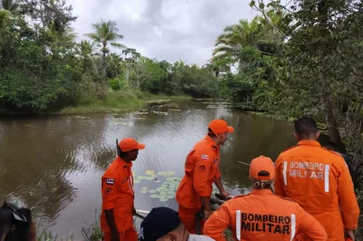 Bombeiros do 19º BBM de Alagoinhas recuperam corpo de homem em riacho de Jandaíra
