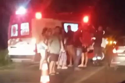 Acidente entre van e carro deixa feridos na BR-324