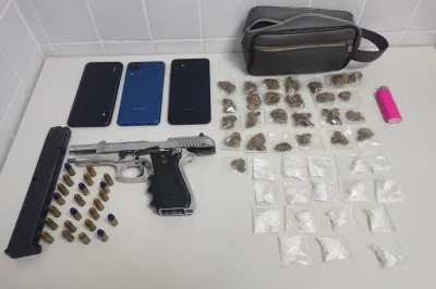 PM apreende arma de fogo, munições e drogas em Feira de Santana