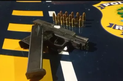 PRF prende foragido por homicídio e apreende arma de uso restrito após perseguição na BR-101