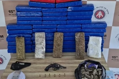 PM apreende mais de 50 kg de drogas, arma e munições em Itabuna
