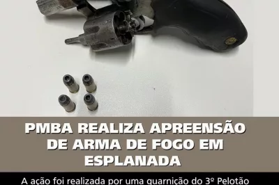 Polícia Militar realiza apreensão de arma de fogo em Esplanada