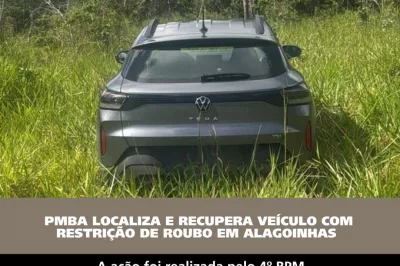 Alagoinhas: Polícia Militar recupera veículo com restrição de furto/roubo na BR-101