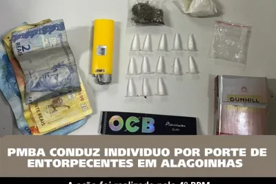 Polícia Militar apreende drogas e conduz suspeito em Alagoinhas