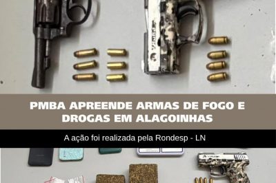 Rondesp Litoral Norte apreende armas e drogas durante ação em Alagoinhas