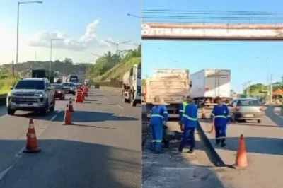 DNIT libera tráfego na BR-324 após desabamento parcial no sentido Feira de Santana