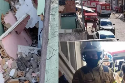 Explosão causada por mangueira de gás vencida destrói parte de casa e deixa idoso ferido